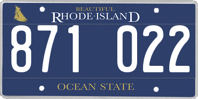 RI license plate 871022
