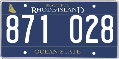 RI license plate 871028