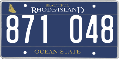 RI license plate 871048