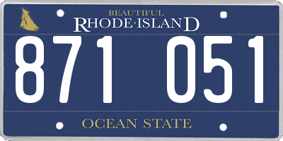 RI license plate 871051