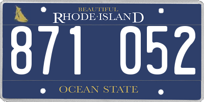 RI license plate 871052