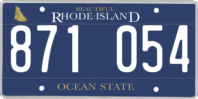 RI license plate 871054