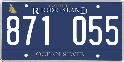 RI license plate 871055