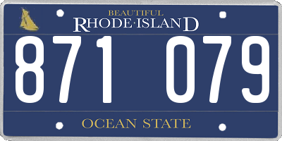RI license plate 871079