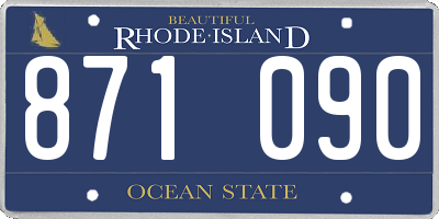 RI license plate 871090