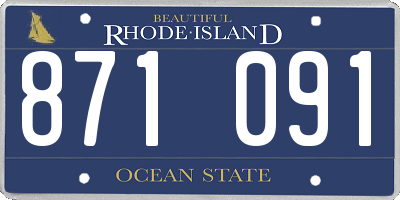 RI license plate 871091