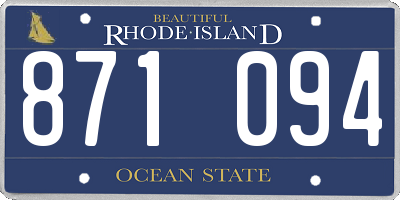 RI license plate 871094