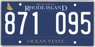 RI license plate 871095