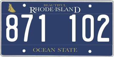 RI license plate 871102