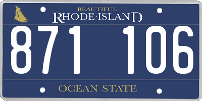RI license plate 871106