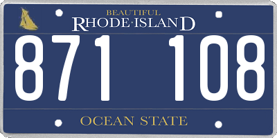RI license plate 871108