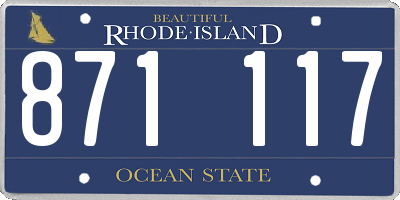 RI license plate 871117