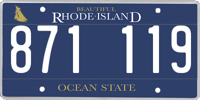 RI license plate 871119