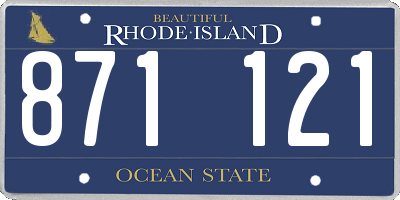 RI license plate 871121