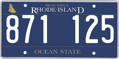 RI license plate 871125