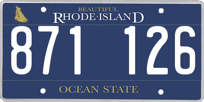 RI license plate 871126