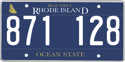 RI license plate 871128