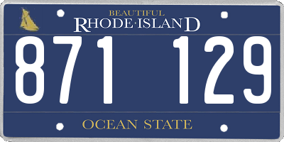 RI license plate 871129