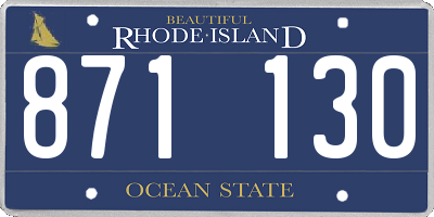 RI license plate 871130