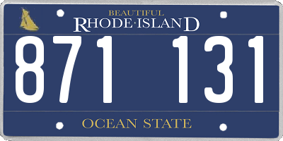RI license plate 871131