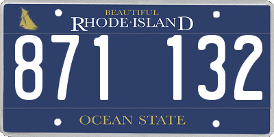 RI license plate 871132