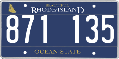 RI license plate 871135