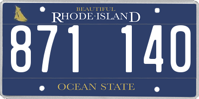 RI license plate 871140