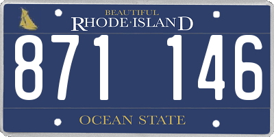 RI license plate 871146