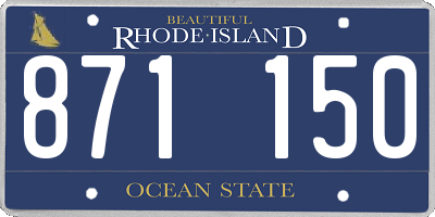 RI license plate 871150