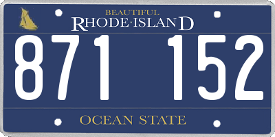 RI license plate 871152