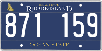 RI license plate 871159