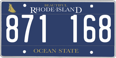 RI license plate 871168