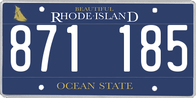 RI license plate 871185