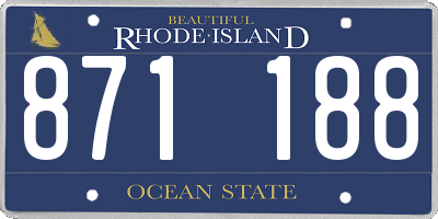 RI license plate 871188