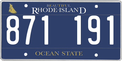 RI license plate 871191
