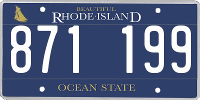 RI license plate 871199