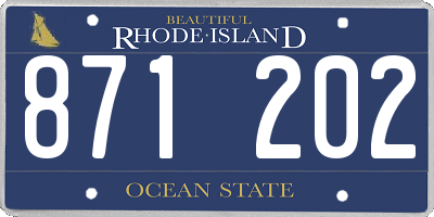 RI license plate 871202