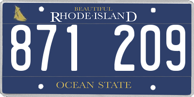 RI license plate 871209