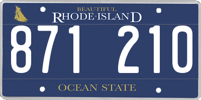RI license plate 871210