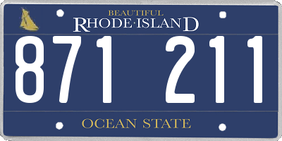 RI license plate 871211