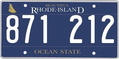 RI license plate 871212