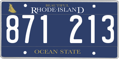 RI license plate 871213
