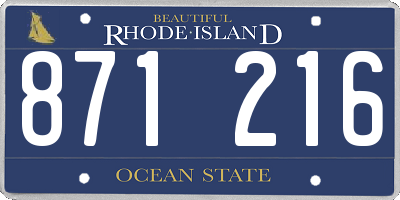 RI license plate 871216