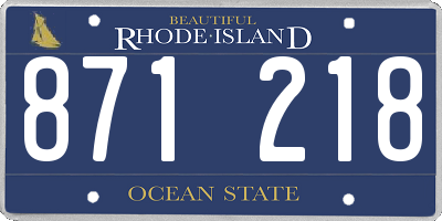 RI license plate 871218