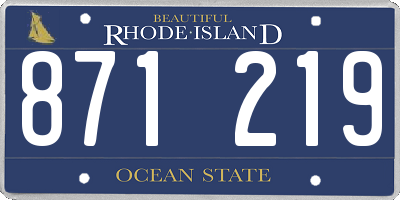 RI license plate 871219
