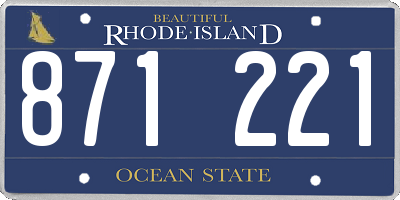 RI license plate 871221