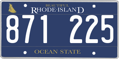 RI license plate 871225