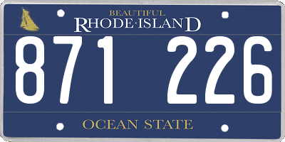 RI license plate 871226