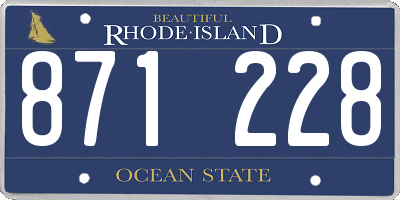 RI license plate 871228