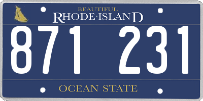 RI license plate 871231
